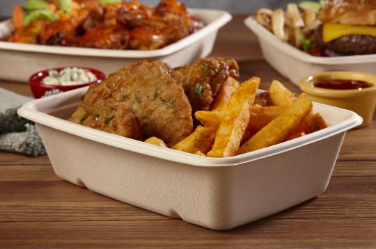 Pulp Max™ 30 oz. Rectangle Container | Sabert Pulp Max™ 30 oz. Rectangle Container | Sabert